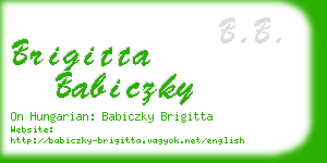 brigitta babiczky business card